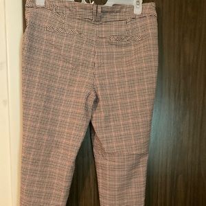 Burgundy, brown,orange stripe pants